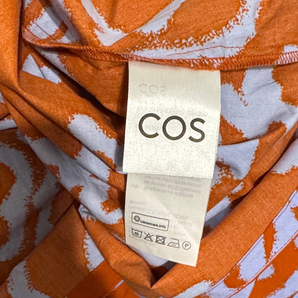 COS Orange and White Patterned Midi Dress‎ - Picture 7 of 10
